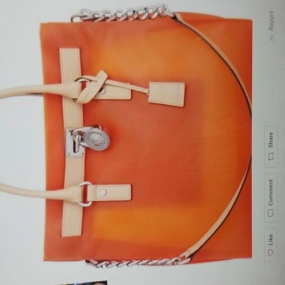 MICHEAL KORS ORANGE FROSTED JELLY LARGE PURSE